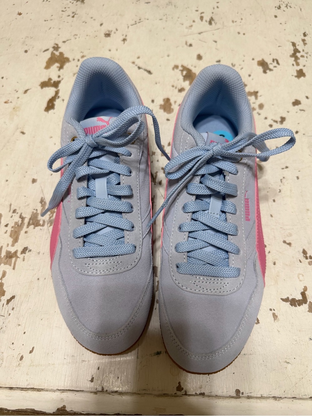 Puma Women’s Bella Donna Light Blue & Pink Sneaker size 7 NEW
